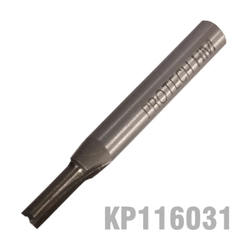Pro-Tech Straight Router Bit 5/32' (4mm) x 1/2' Cut Solid Carbide 2 Flute 1/4" Shank - image 01