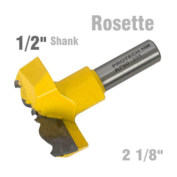 Pro-Tech Rosette Router Bit 54mm (2 1/8'Cutting Diameter) 1/2' Shank 601201 - image 01