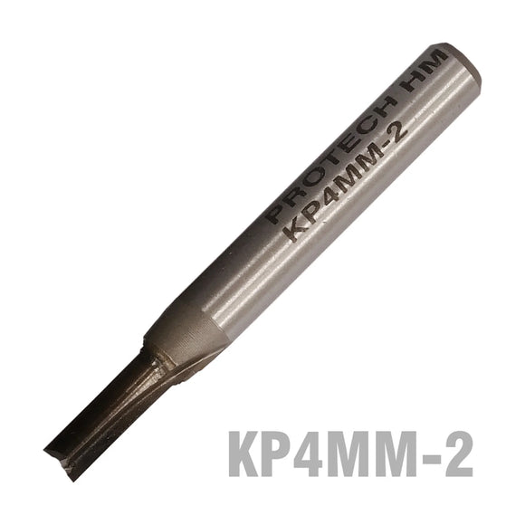 Pro-Tech Straight Router Bit 4mm 2 Flute Solid Carbide - image 01