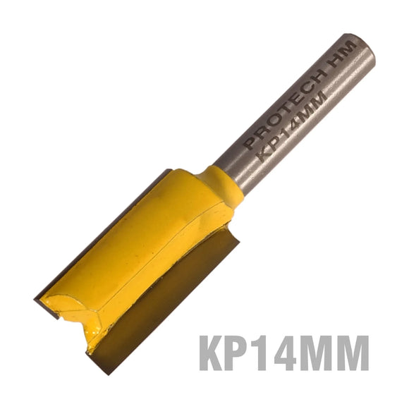 Pro-Tech Straight Router Bit 14mm x 25mm Cut 2 Flute Metric 1/4' Shank - image 01