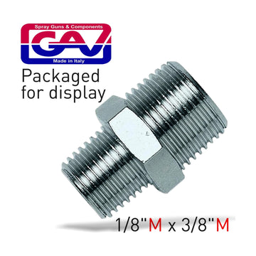 GAV Taper Reducer Nipple 1/8 x 3/8 Male/Male - image 01