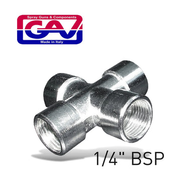 GAV 4-Way Connector 1/4' FFFF - image 01