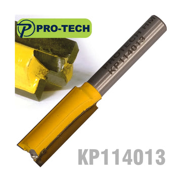 Pro-Tech Straight Router Bit 3/8'(9.5mm) x 1'(25.4mm) Cut 2 Flute W/Bottom Cut 1/4' Shank - image 01