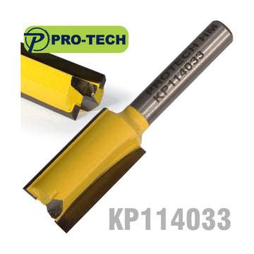 Pro-Tech Straight Router Bit 1/2'(12.7mm) x 1'(25.4mm) Cut 2 Flute With Bottom Cut 1/4 - image 01