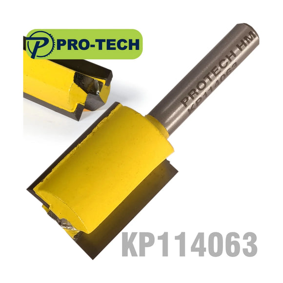 Pro-Tech Straight Router Bit 3/4'(19mm) x 1'(25.4mm) Cut 2 Flute With Bottom Cut 1/4' - image 01