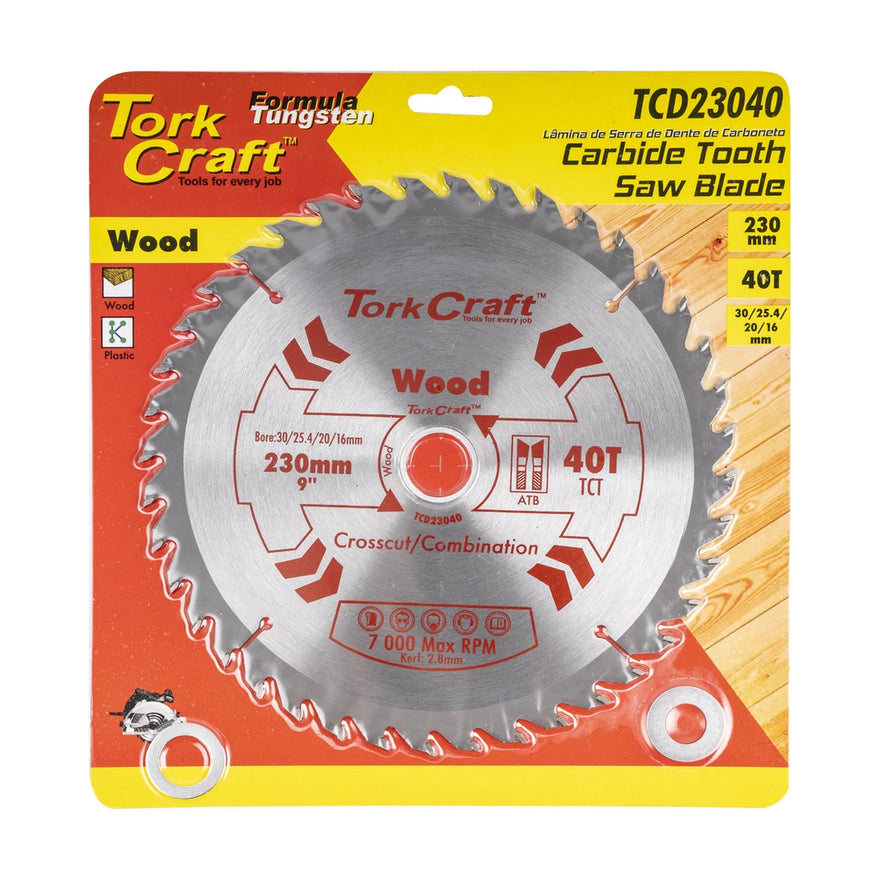 Tork Craft Blade TCT 230 X 40t30/1/20/16 General Purpose Combination - image 01