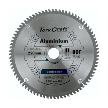 Tork Craft Blade Contractor Alum 250 X 80t TCG Neg 30mm Circular Saw TCT - image 01