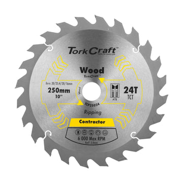 Tork Craft Blade Contractor 250 X 24t 30/16 Circular Saw TCT - image 01