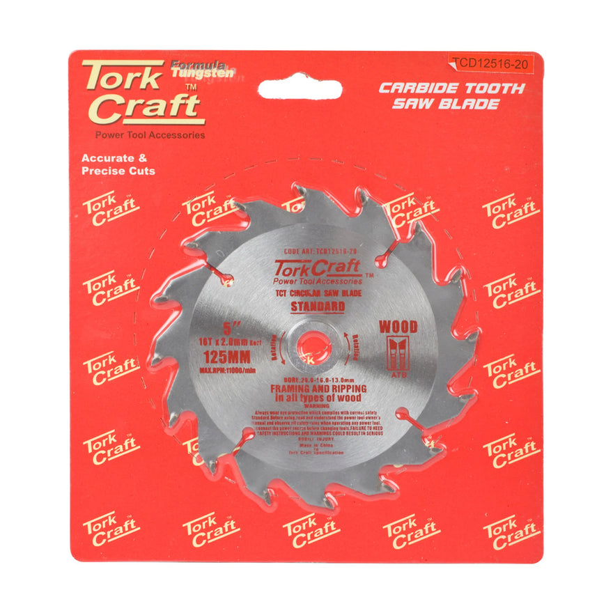 Tork Craft Blade TCT 125 X 16t 20/13 General Purpose Wood - image 01