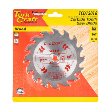 Tork Craft Blade TCT 130 X 16t 16/13 General Purpose Rip Wood - image 01