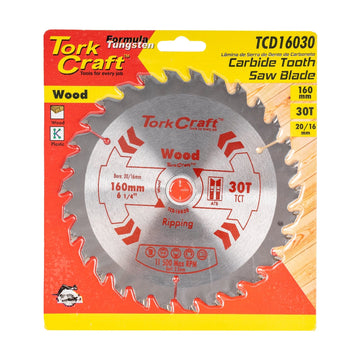 Tork Craft Blade TCT 160 X 30t 20/16 General Purpose Combination Wood - image 01