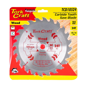 Tork Craft Blade TCT 185 X 24t 20/16 General Purpose Rip - image 01