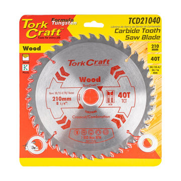 Tork Craft Blade TCT 210 X 40t 30/1/20/16 General Purpose Combination - image 01