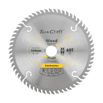 Tork Craft Blade Contractor 160 X 60t 20/16 Circular Saw TCT - image 01