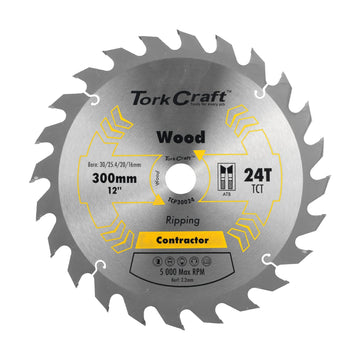 Tork Craft Blade Contractor 300 X 24t 30/1/20/16 Circular Saw TCT - image 01