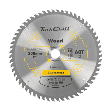 Tork Craft Blade Contractor 300 X 60t 30/1/20/16 Circular Saw TCT - image 01