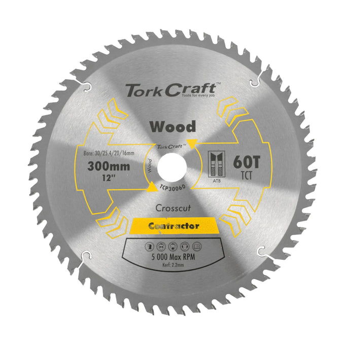 Tork Craft Blade Contractor 300 X 60t 30/1/20/16 Circular Saw TCT - image 01