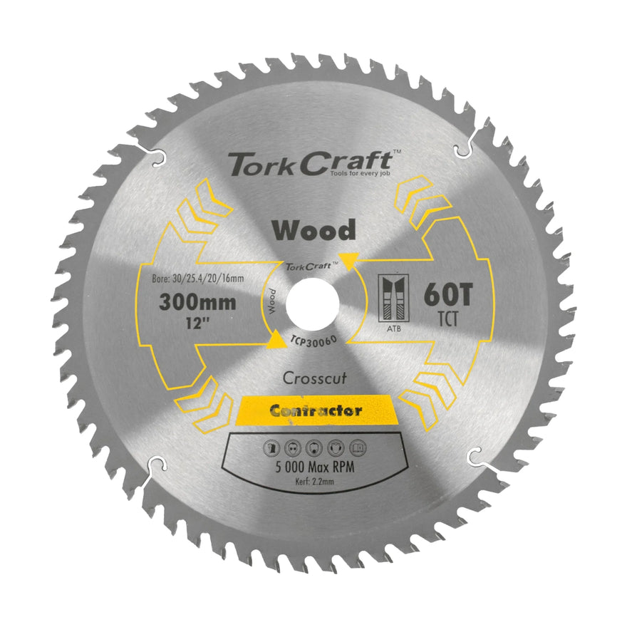 Tork Craft Blade Contractor 300 X 60t 30/1/20/16 Circular Saw TCT - image 01