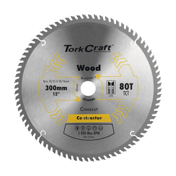 Tork Craft Blade Contractor 300 X 80t 30/1/20/16 Circular Saw TCT - image 01