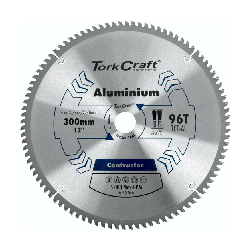 Tork Craft Blade Contractor Alum 300 X 96t 30/1/20/16 Circular Saw TCT - image 01