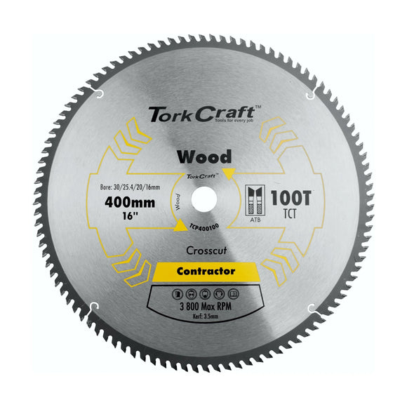 Tork Craft Blade Contractor 400 X 100t 30/1 Circular Saw TCT - image 01