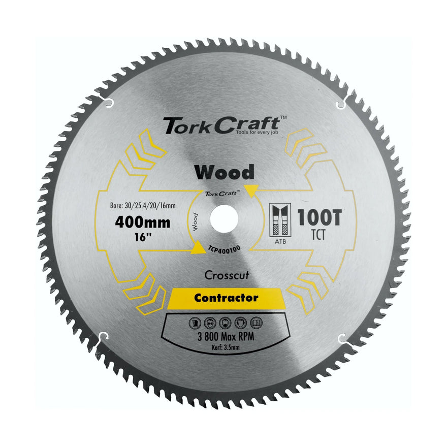 Tork Craft Blade Contractor 400 X 100t 30/1 Circular Saw TCT - image 01