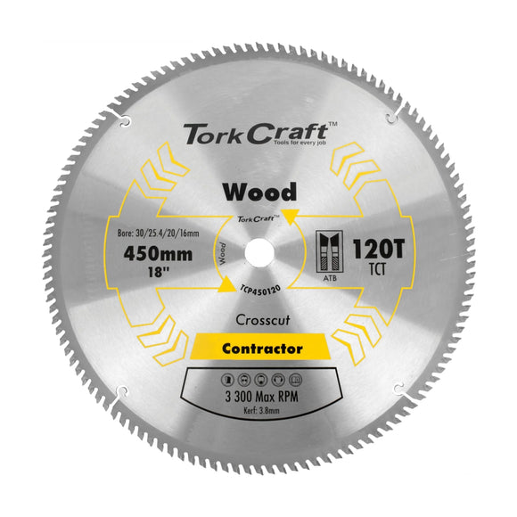 Tork Craft Blade Contractor 450 X 120t 30/1 Circular Saw TCT - image 01