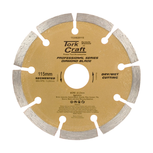 Tork Craft Diamond Blade 115mm Segmented Profesional - image 01
