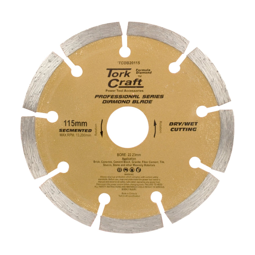 Tork Craft Diamond Blade 115mm Segmented Profesional - image 01