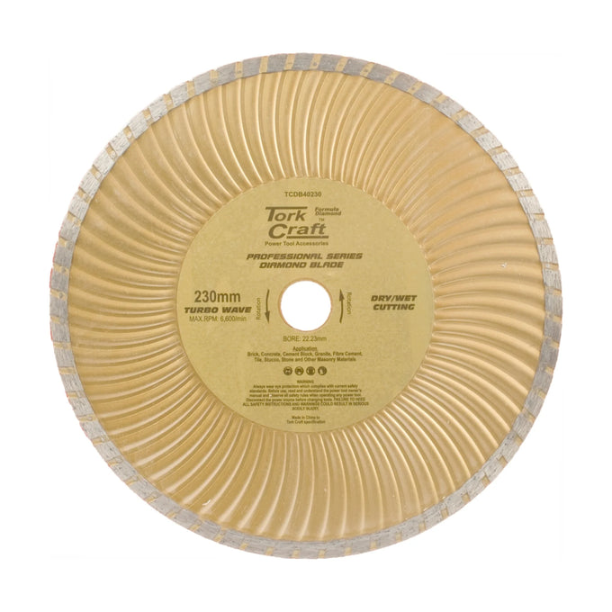 Tork Craft Diamond Blade 230mm Turbo Wave Profesional - image 01