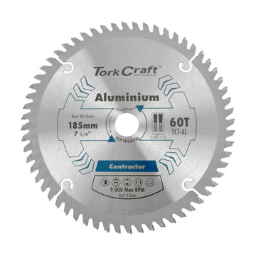 Tork Craft Blade Contractor Alum 185 X 60t 20/16 Circular Saw TCT - image 01