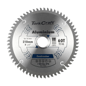 Tork Craft Blade Contactor Alum 210 X 60t 30/16 Circular Saw TCT - image 01