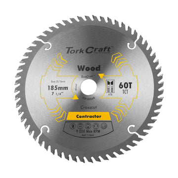 Tork Craft Blade Contractor 185x60t 20/16 Circular Saw TCT - image 01