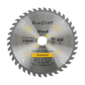 Tork Craft Blade Contractor 230 X 40t 30/1/20/16 Circular Saw TCT - image 01