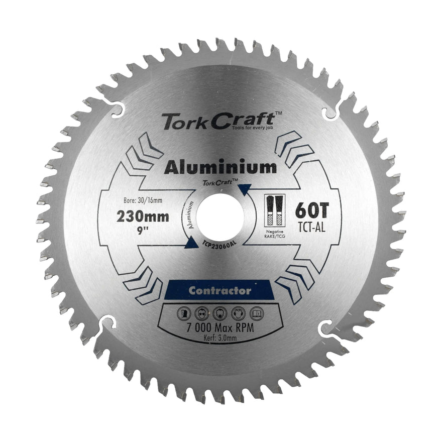 Tork Craft Blade Contractor Alum 230 X 60 30-16 Circular Saw TCT - image 01