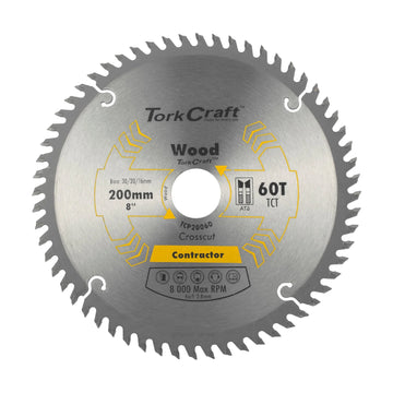 Tork Craft Blade Contractor 200 X 60t 30/20/16 Circular Saw TCT - image 01