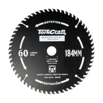 Tork Craft Saw Blade Thin Kerf 184 X 60t 20/16 TCT - image 01