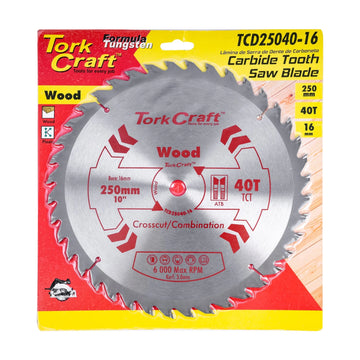 Tork Craft Blade TCT 250 X 40t 16mm General Purpose Combination - image 01