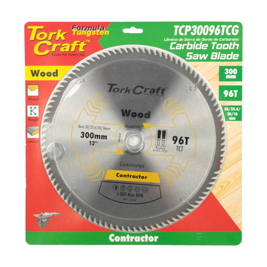 Tork Craft Blade Contractor 300 X 96t TCG Pos.30/1/16 Circular Saw TCT - image 01