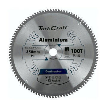 Tork Craft Blade Contractor Alum 350 X 100t TCG Neg Circular Saw TCT - image 01
