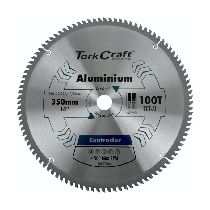 Tork Craft Blade Contractor Alum 350 X 100t TCG Neg Circular Saw TCT - image 01