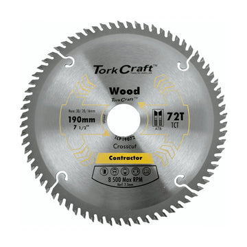 Tork Craft Blade Contractor 190 X 72t 30/20/ Circular Saw TCT - image 01