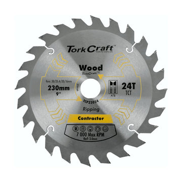 Tork Craft Blade Contractor 230x24t 30/1/2 Circular Saw TCT - image 01