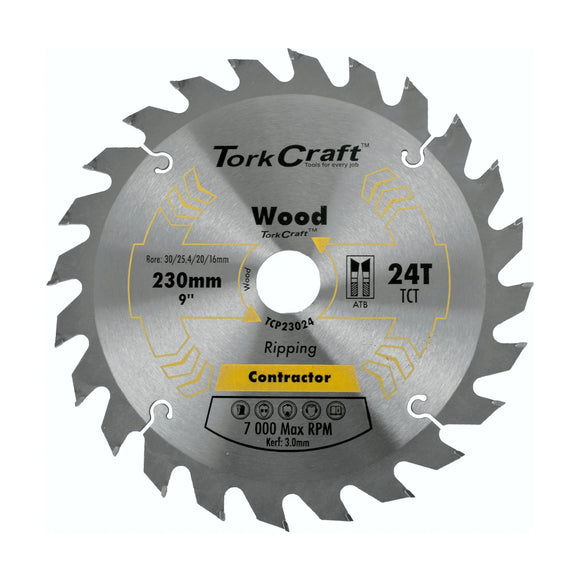 Tork Craft Blade Contractor 230x24t 30/1/2 Circular Saw TCT - image 01