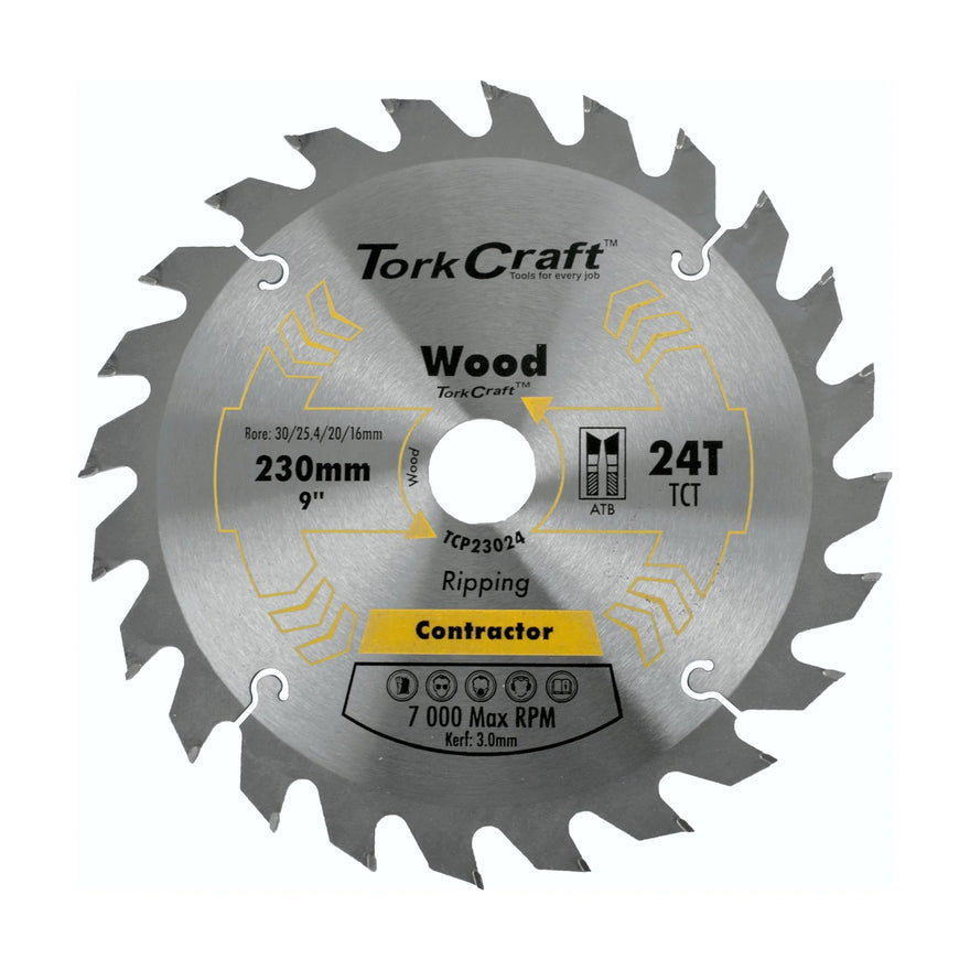 Tork Craft Blade Contractor 230x24t 30/1/2 Circular Saw TCT - image 01