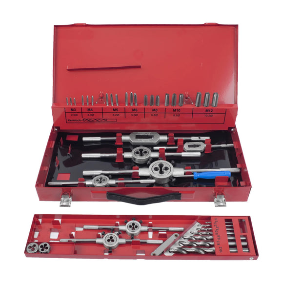 Tork Craft Tap And Die Set 44pce 3-12mm HSS In Metal Case - image 01