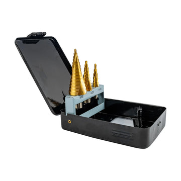 Tork Craft Step Drill Set 3 Pce HSS In Plastic Case - image 01