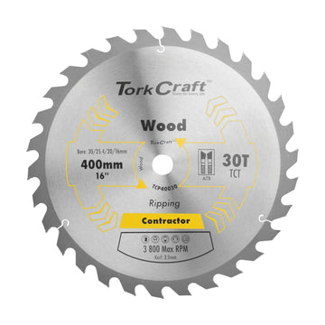 Tork Craft Blade Contractor 400 X 30t 30/1 Circular Saw TCT - image 01