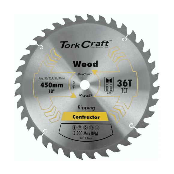 Tork Craft Blade Contractor 450 X 36t 30/1 Circular Saw TCT - image 01