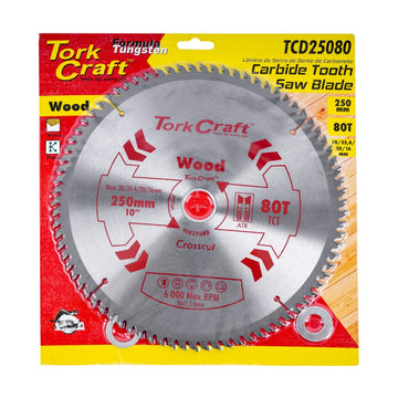 Tork Craft Blade TCT 250 X 80t 30/1/20/1 General Purpose Cross Cut Smooth - image 01